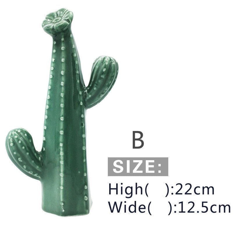 Aesthetic Cactus Ceramic Vases