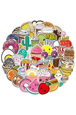 Whimsical Food Themed Stickers