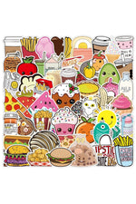 Whimsical Food Themed Stickers