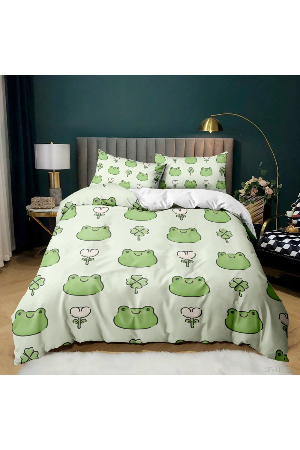 Frog Cartoon Bedding Set