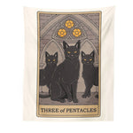 Cat Divination Tarot Wall Tapestry