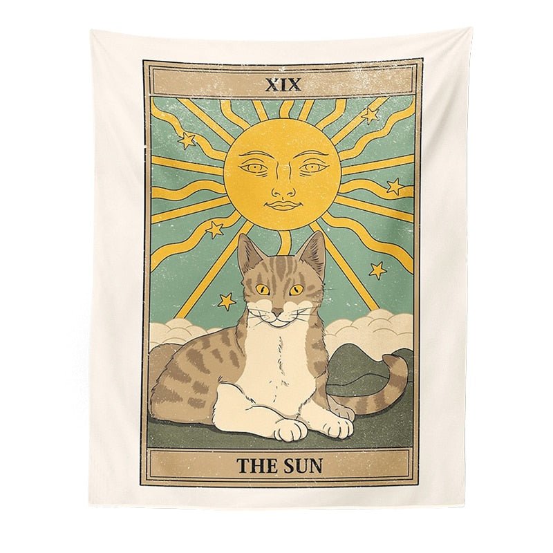 Cat Divination Tarot Wall Tapestry