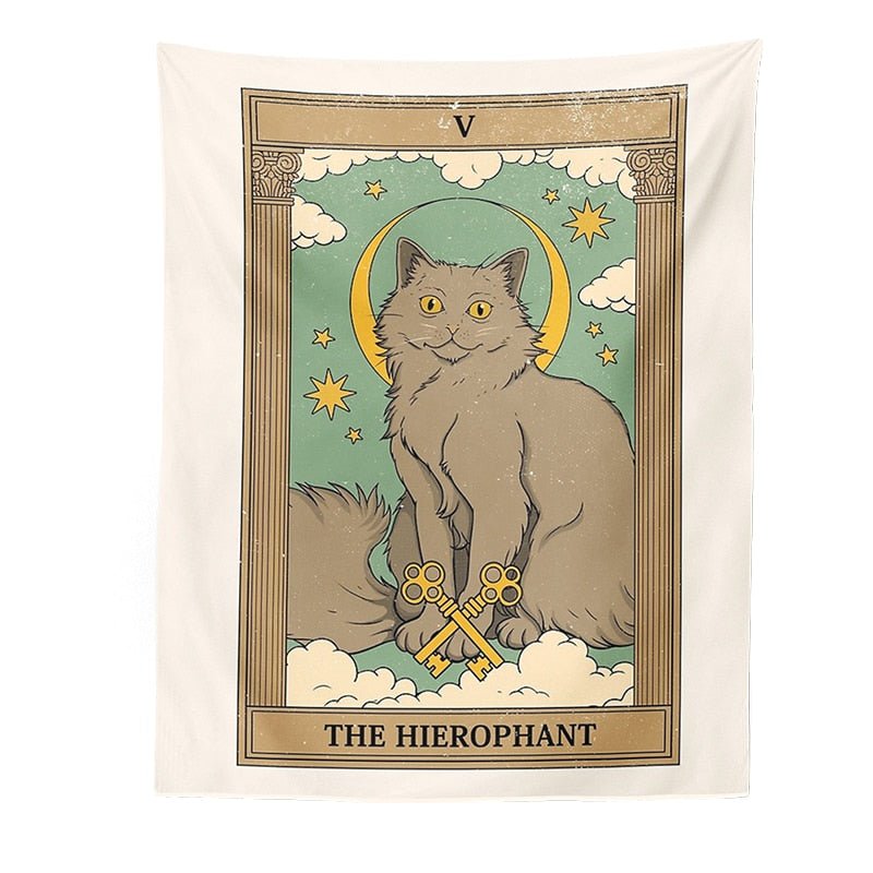 Cat Divination Tarot Wall Tapestry