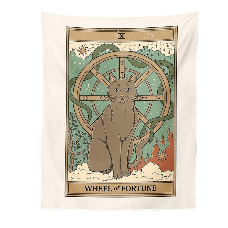 Cat Divination Tarot Wall Tapestry