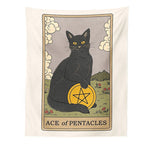 Cat Divination Tarot Wall Tapestry