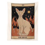 Cat Divination Tarot Wall Tapestry