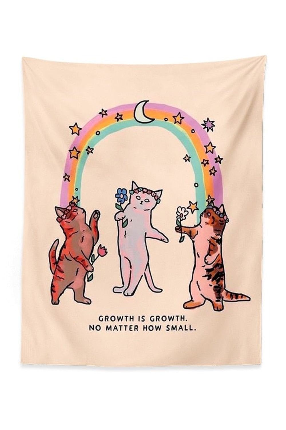 Cat Rainbow Ceremony Wall Tapestry