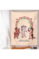 Cat Rainbow Ceremony Wall Tapestry