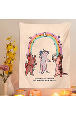 Cat Rainbow Ceremony Wall Tapestry