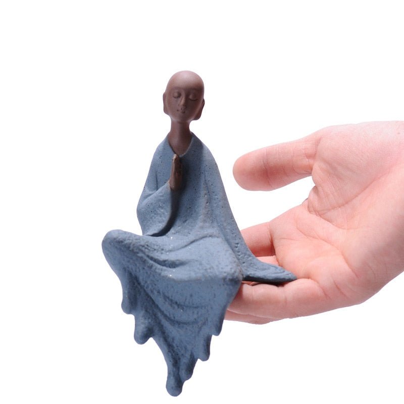 Clay Monk Figurine Decor