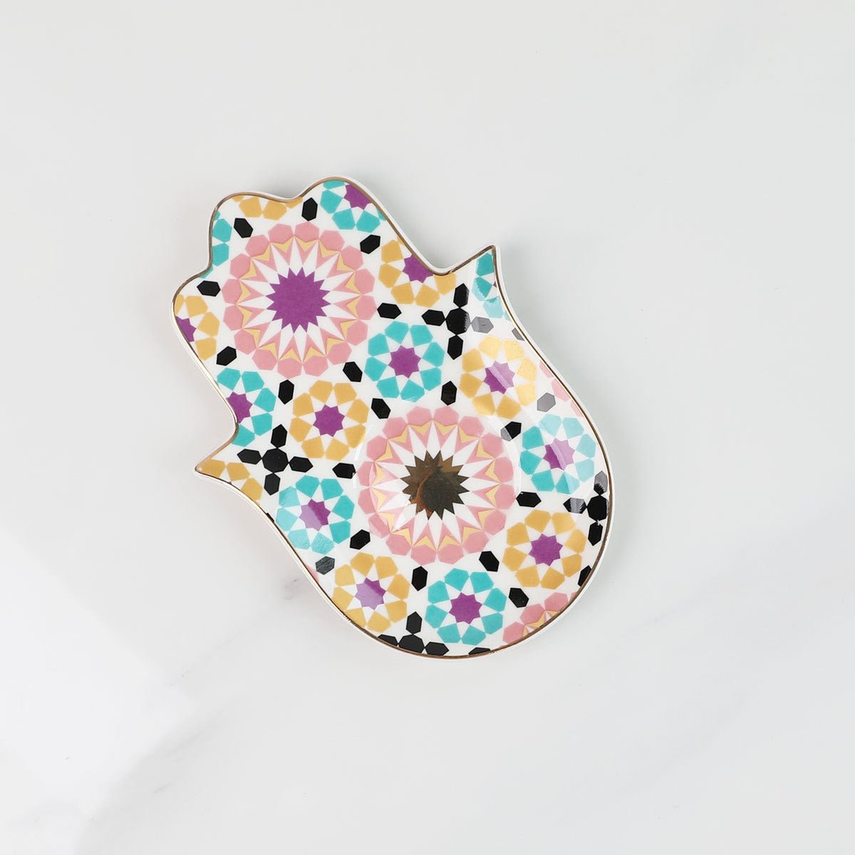 Aesthetic Colorful Hamsa Plates