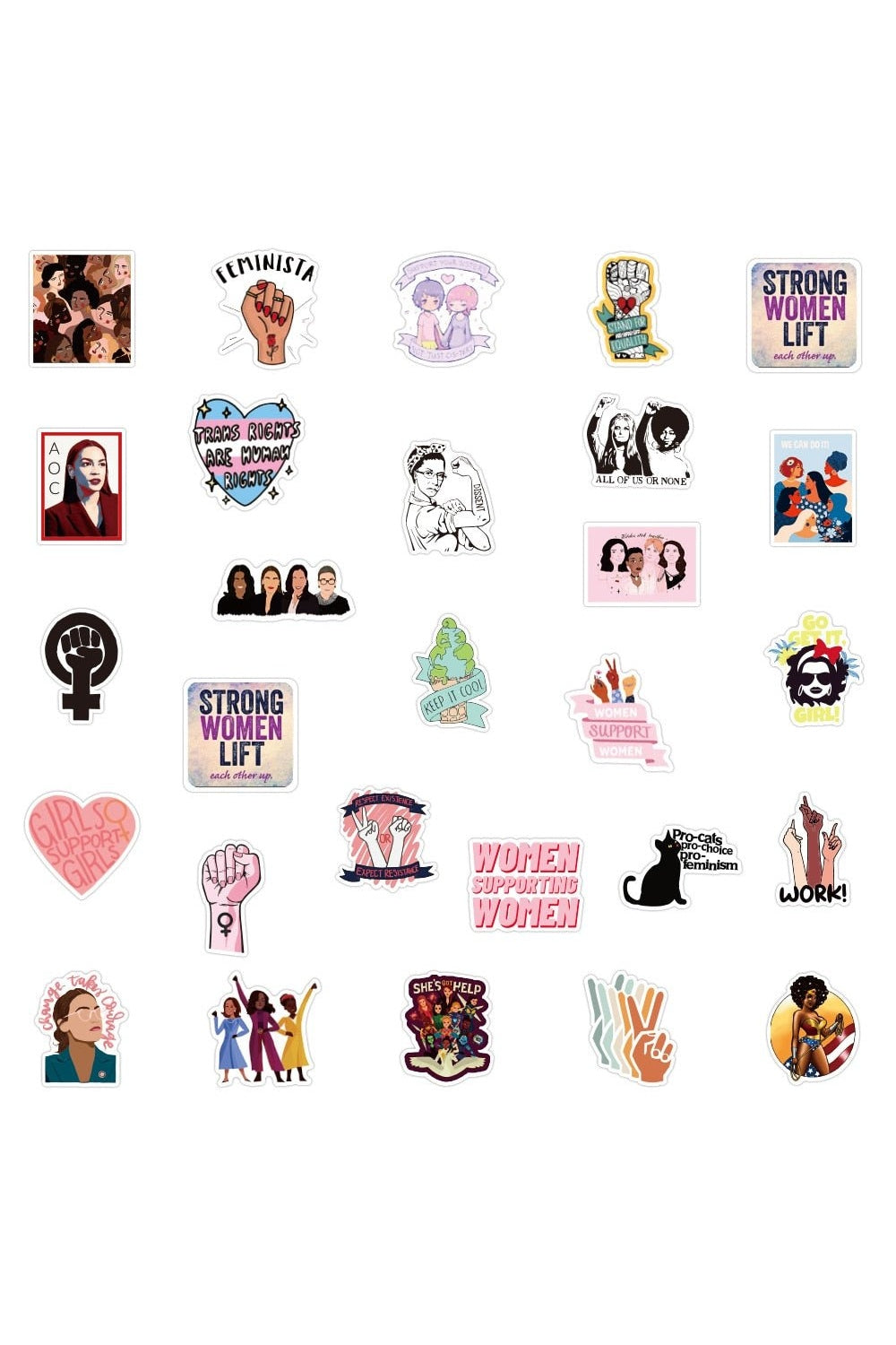 Empowering Feminist Stickers