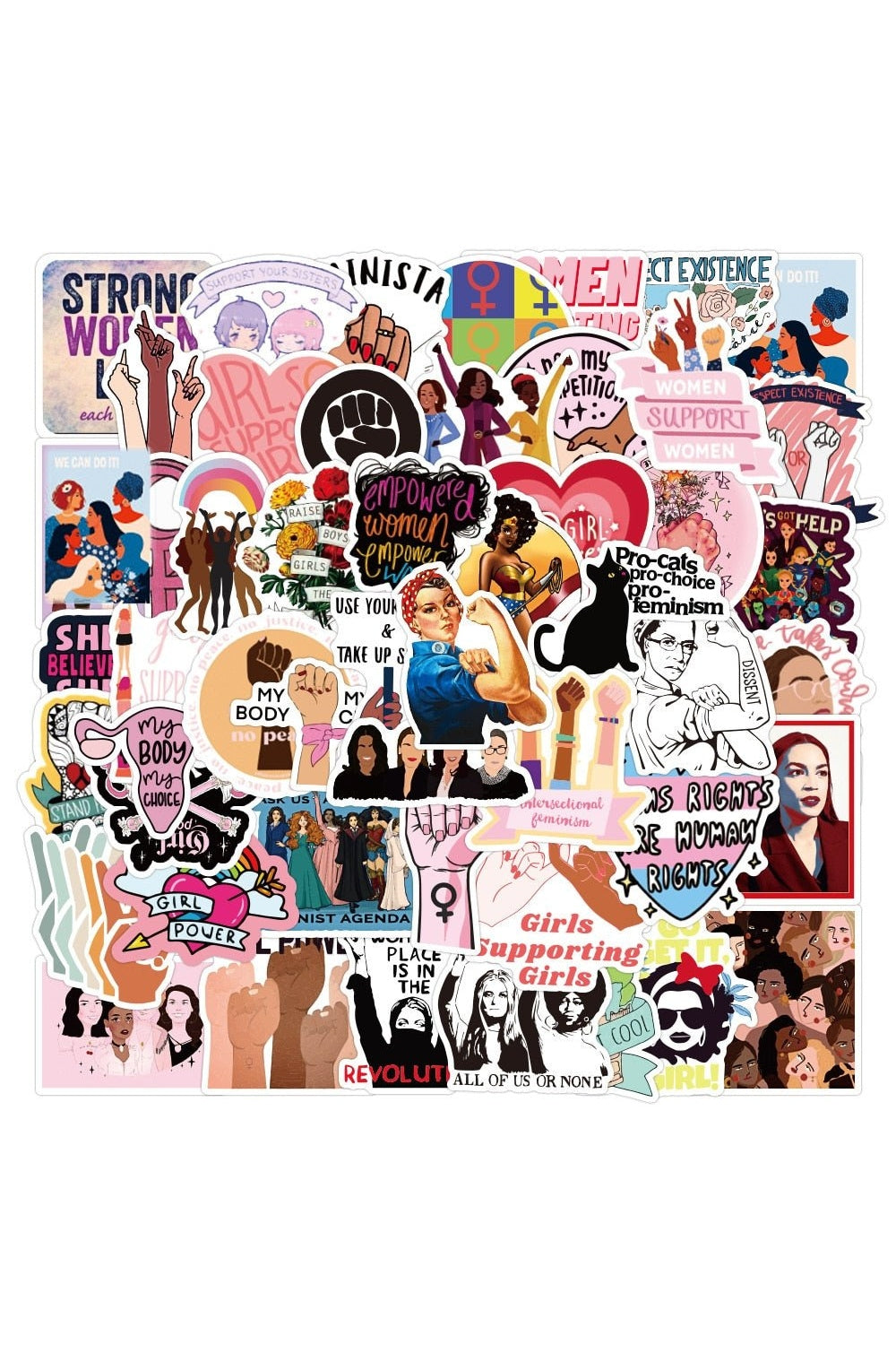 Empowering Feminist Stickers