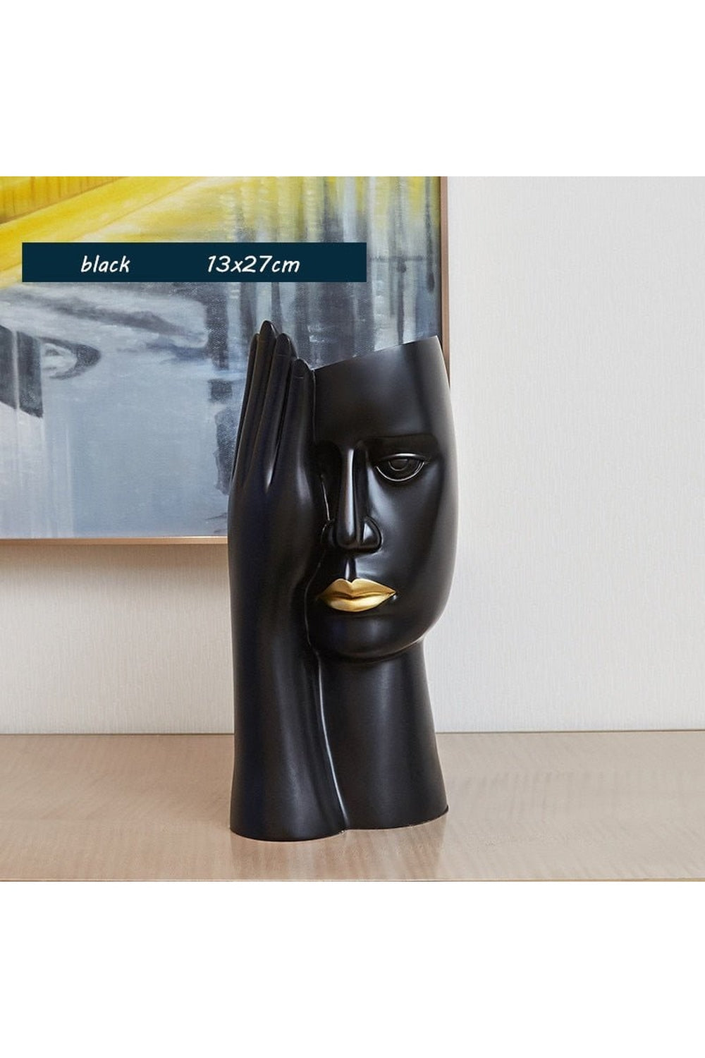 Abstract Face Covered Vases