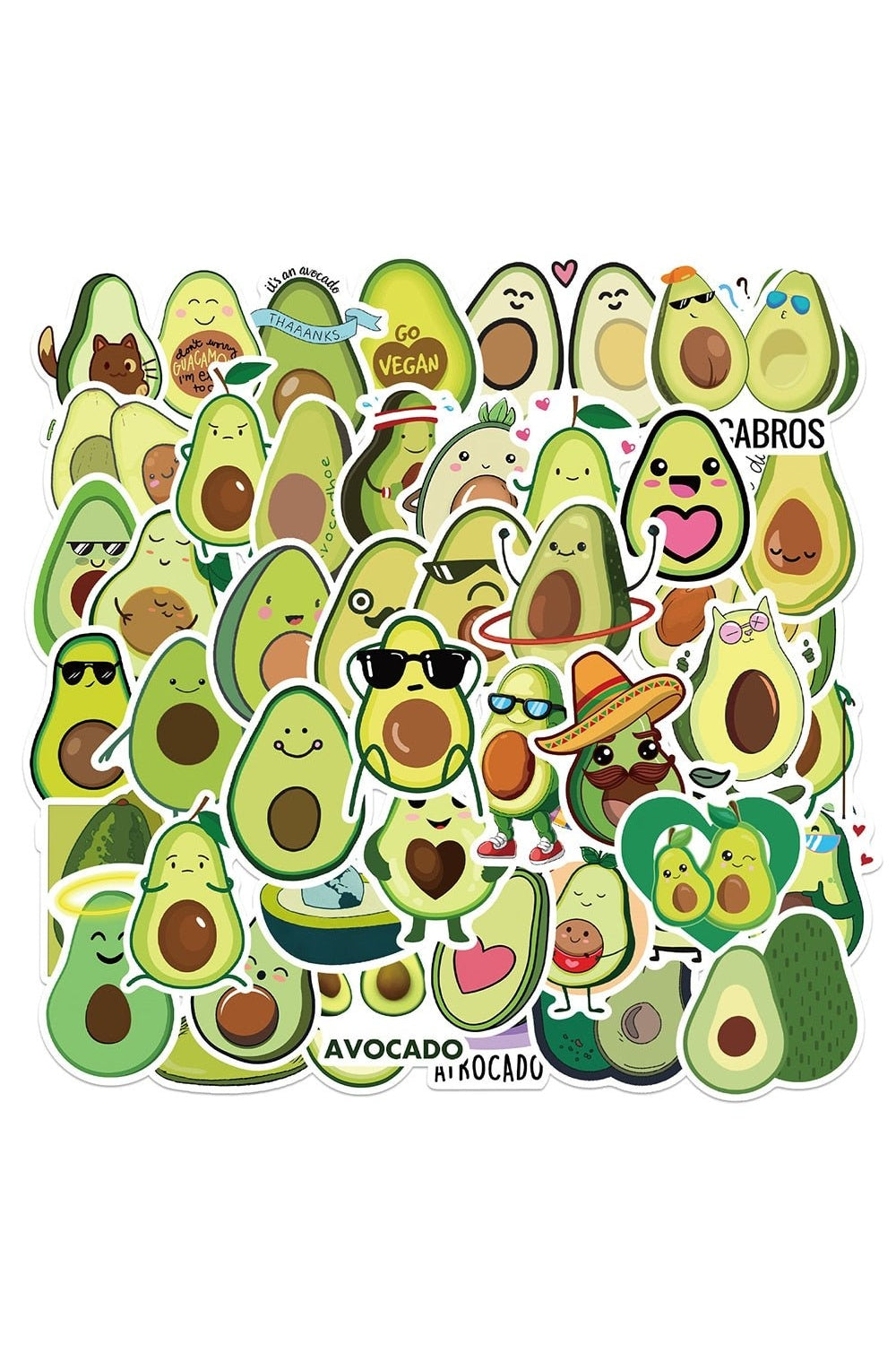 Avocado Themed Laptop Stickers