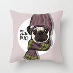 Aesthetic Cute Pug Pillow Case