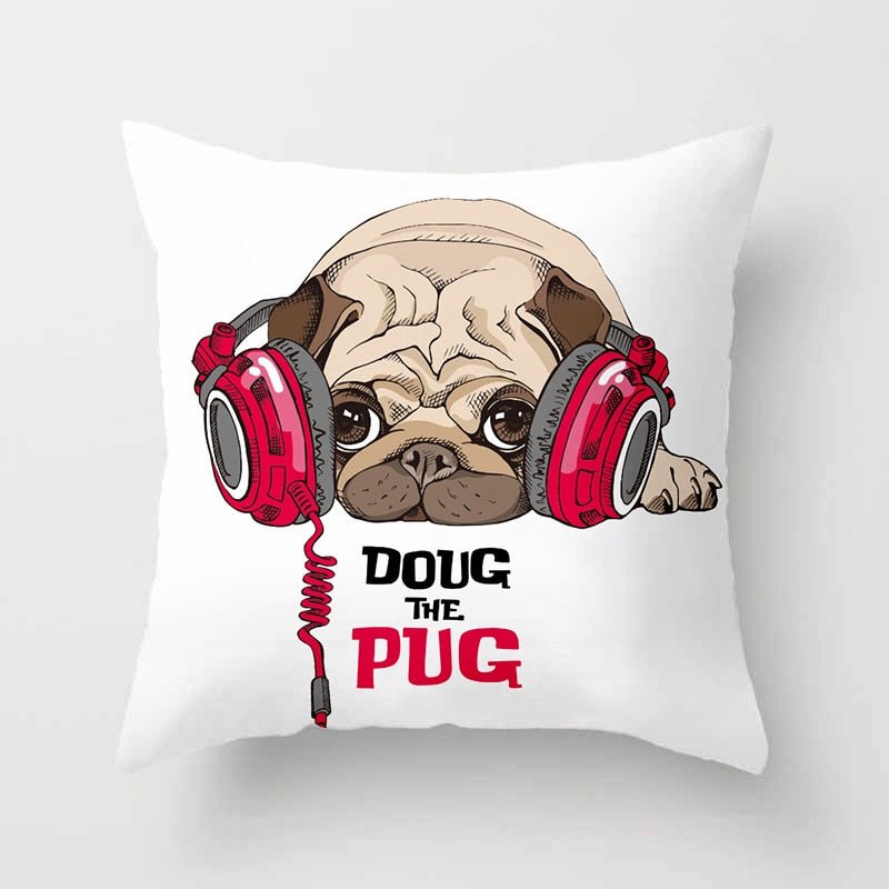 Pug Dog Pillow Case