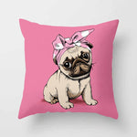 Pug Dog Pillow Case