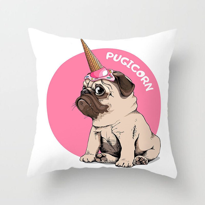 Aesthetic Cute Pug Pillow Case