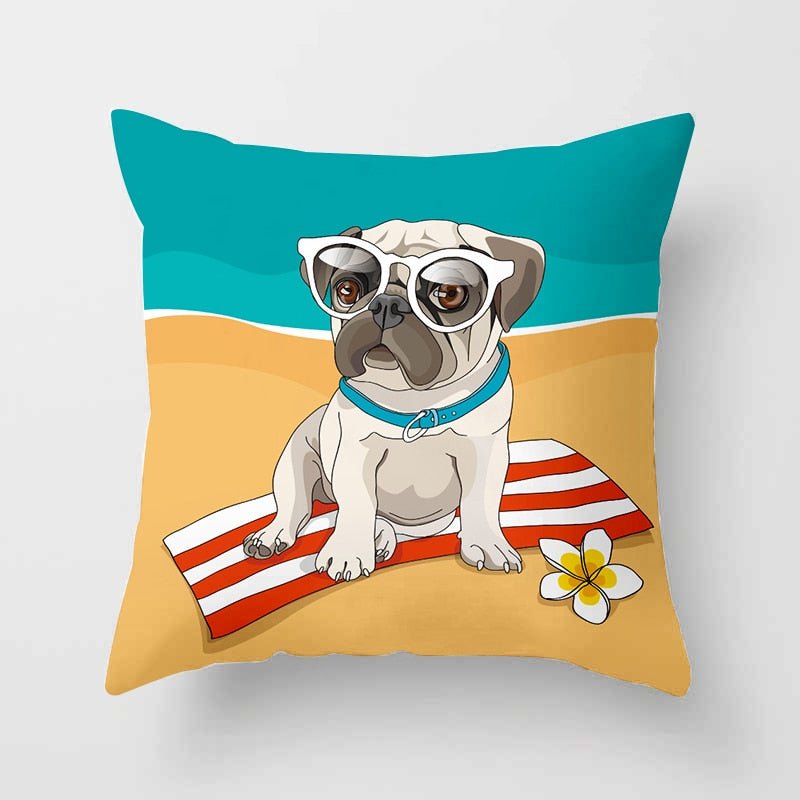 Pug Dog Pillow Case