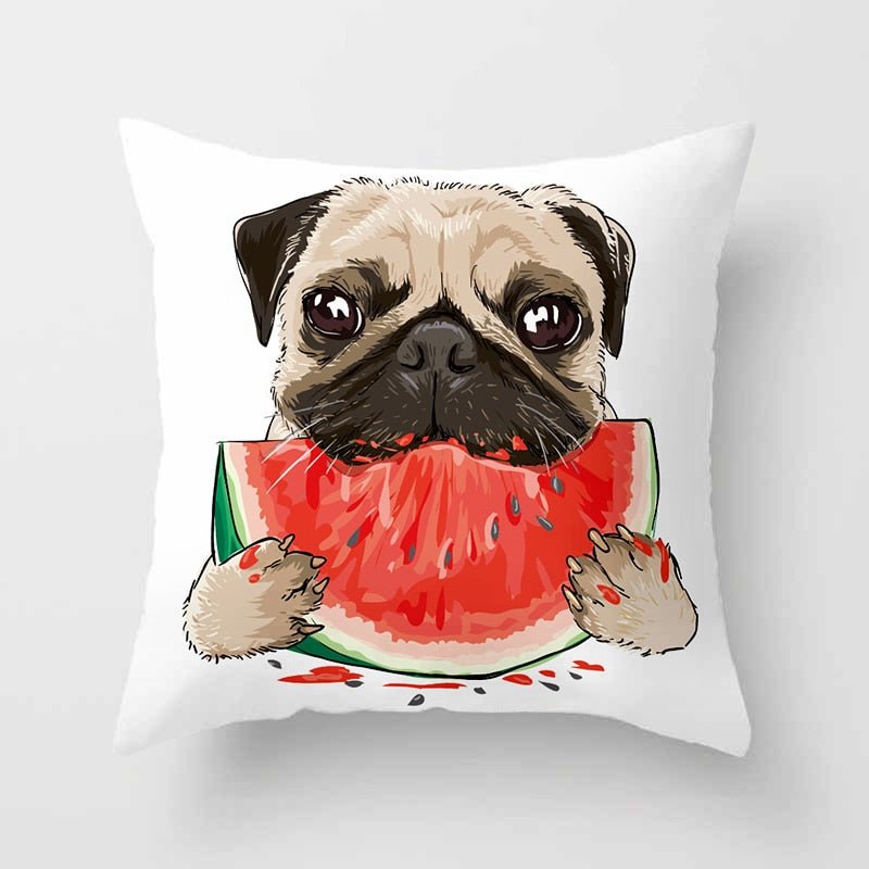 Aesthetic Cute Pug Pillow Case