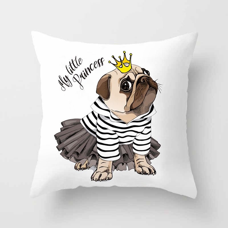 Aesthetic Cute Pug Pillow Case