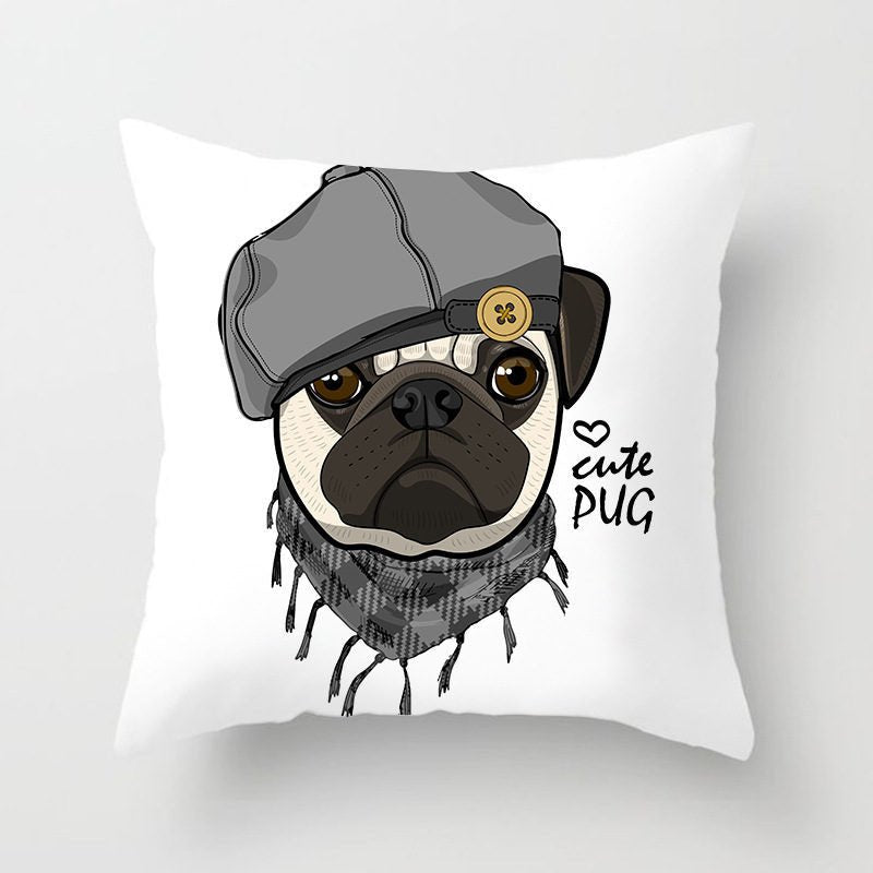 Aesthetic Cute Pug Pillow Case