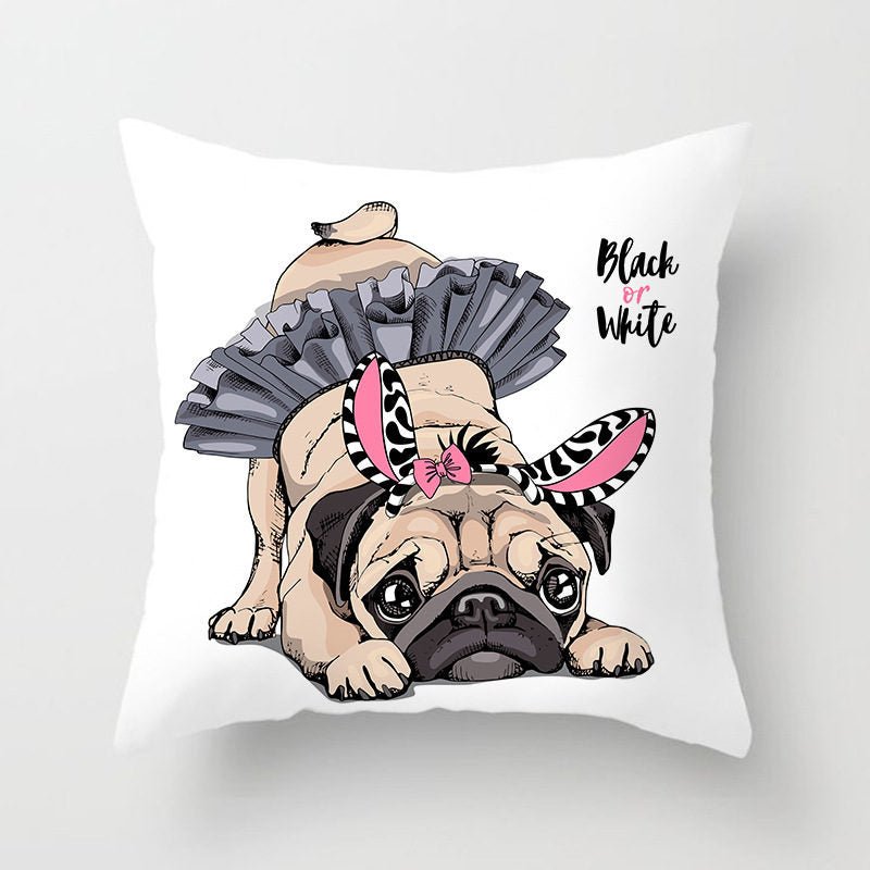 Pug Dog Pillow Case