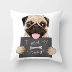 Pug Dog Pillow Case