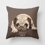 Pug Dog Pillow Case