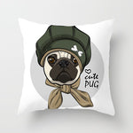 Aesthetic Cute Pug Pillow Case