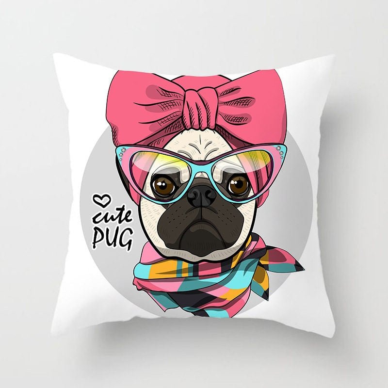 Aesthetic Cute Pug Pillow Case