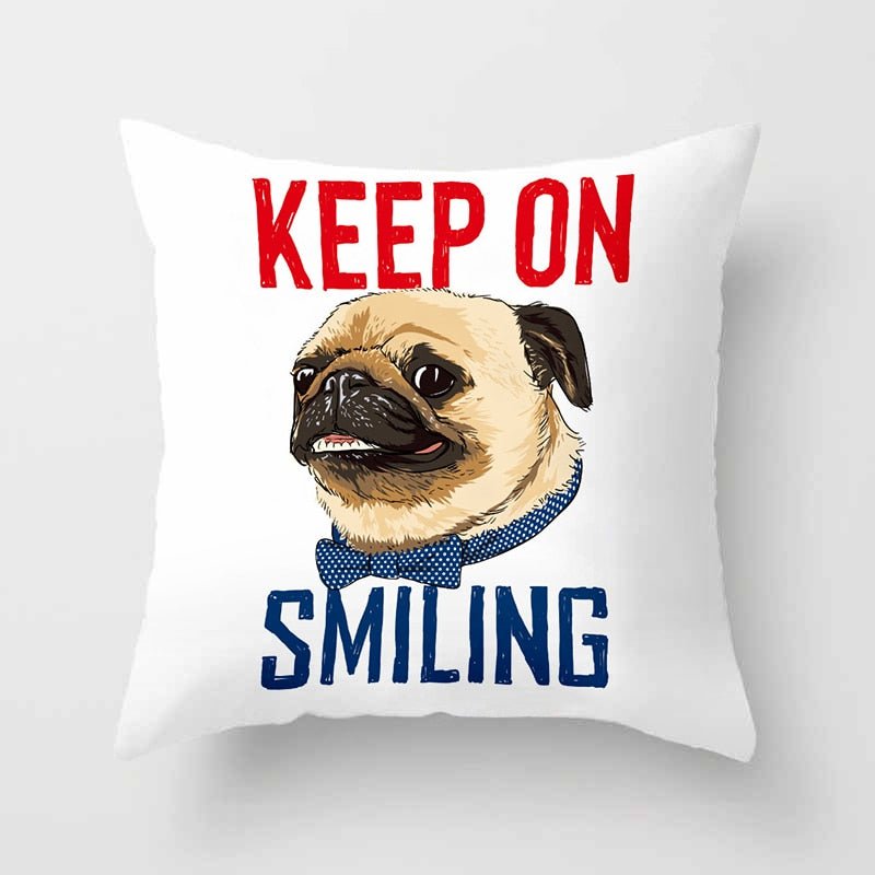 Aesthetic Cute Pug Pillow Case