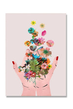 Flower Hands Art Poster