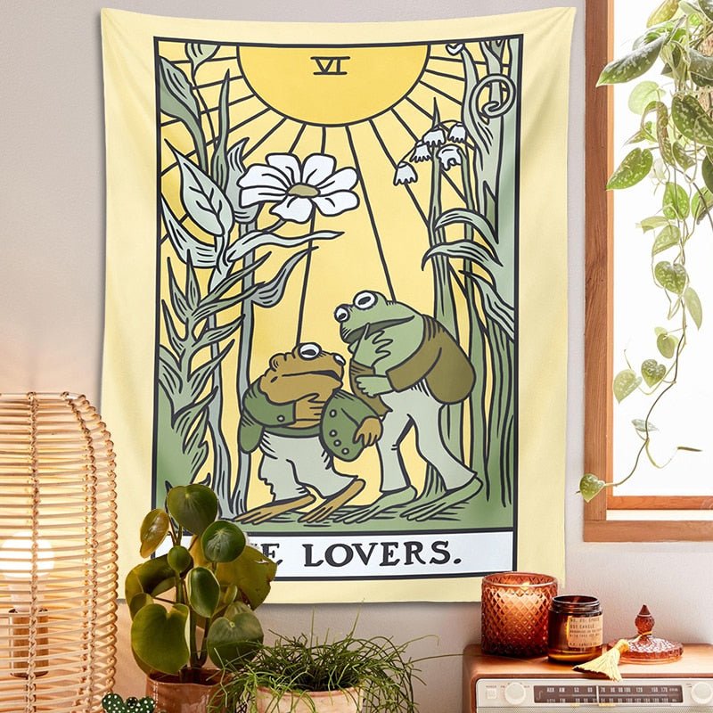 Aesthetic Frogy Tarot Tapestry