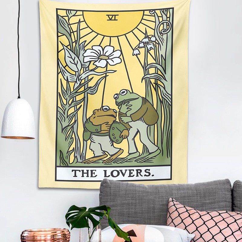 Aesthetic Frogy Tarot Tapestry