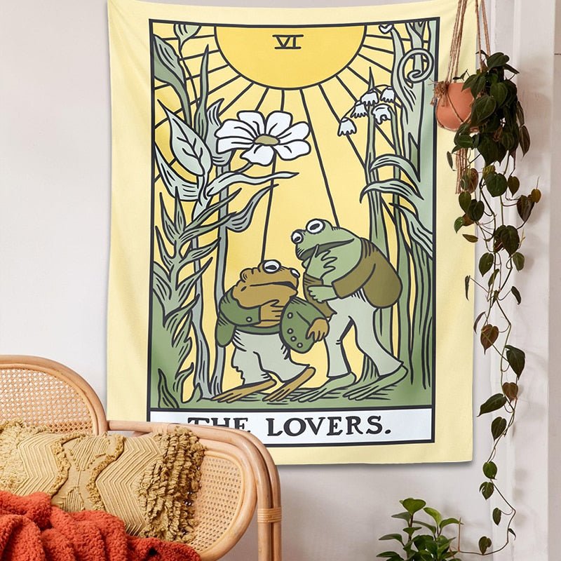 Aesthetic Frogy Tarot Tapestry