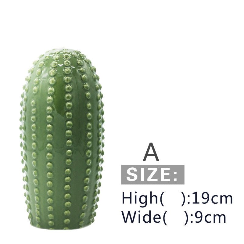 Aesthetic Green Cactus Vases