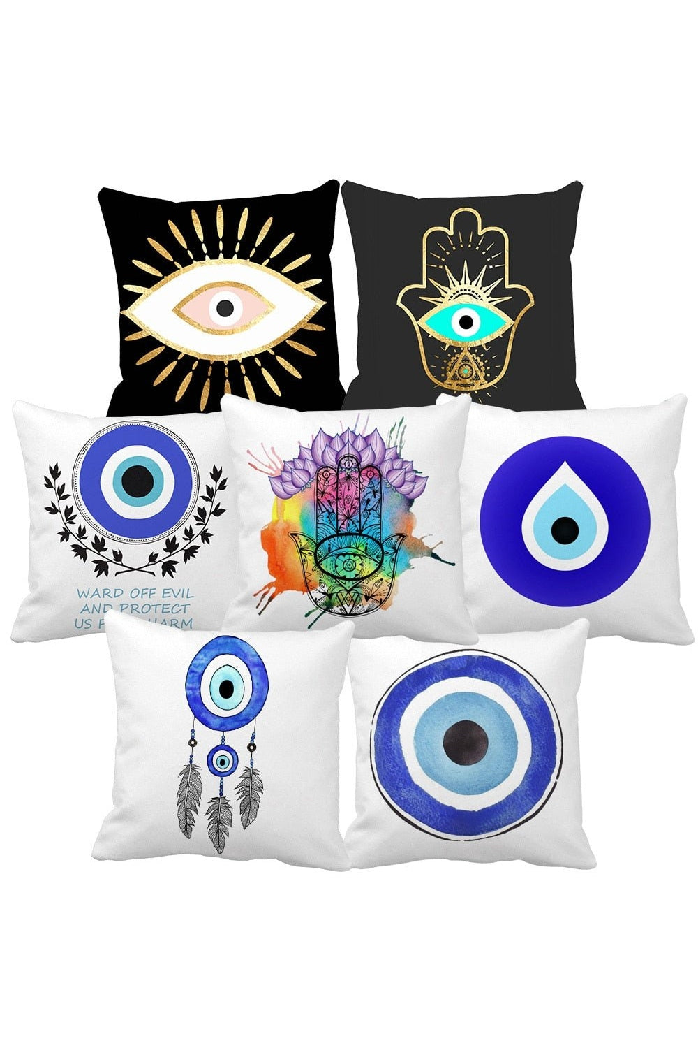 Hamsa Sign Decorative Pillow Case