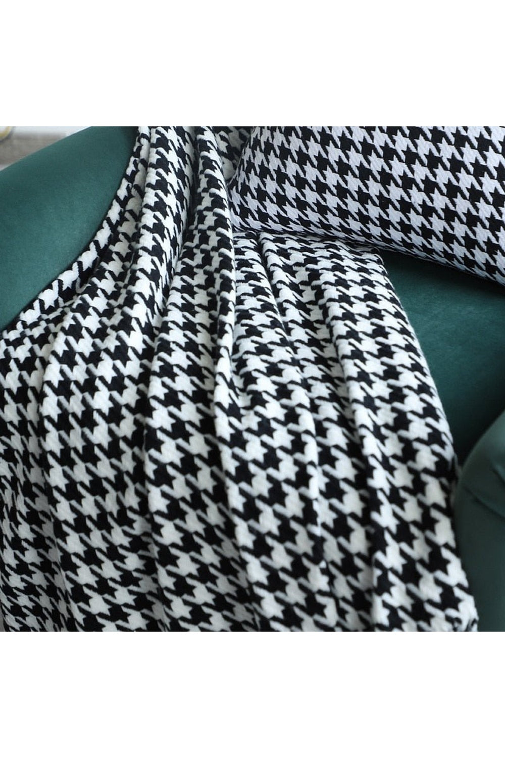 Houndstooth Black White Blanket