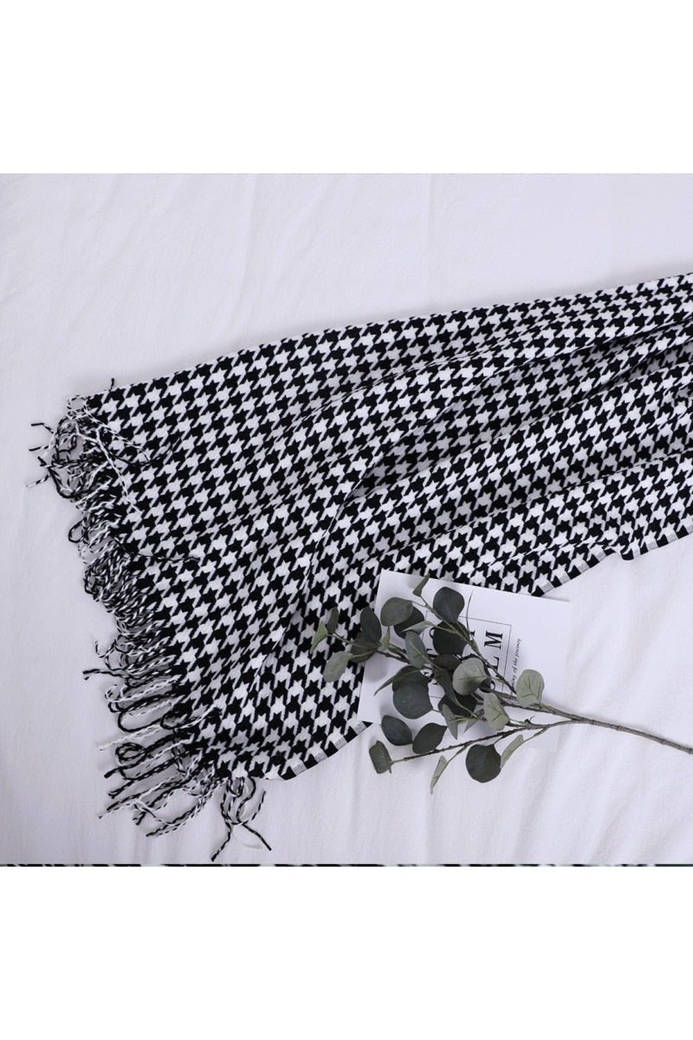 Houndstooth Black White Blanket