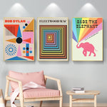 Trippy Music Bands Canvas Poster