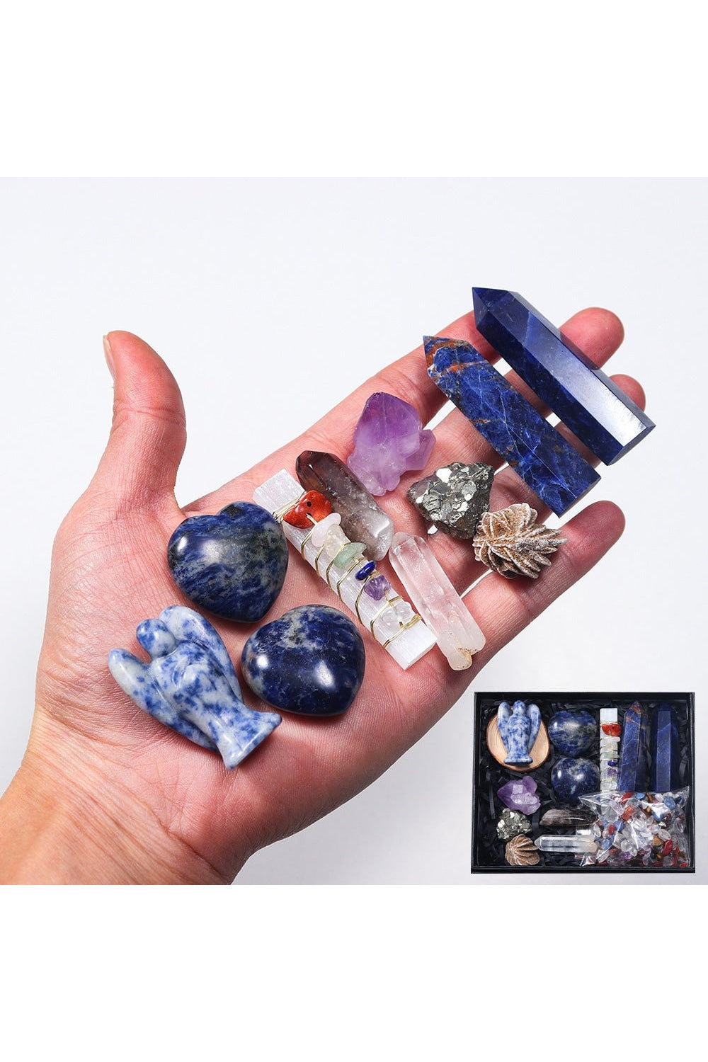 Natural Crystal Healing Set