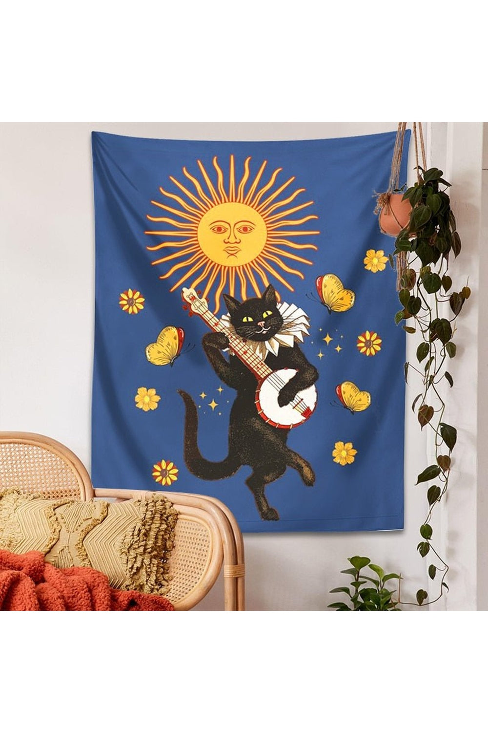 Party Cat Whimsical Tapestry