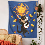 Party Cat Whimsical Tapestry