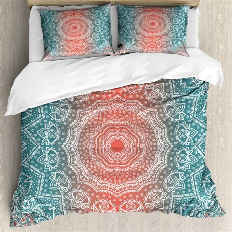 Aesthetic Pastel Mandala Bedding Set