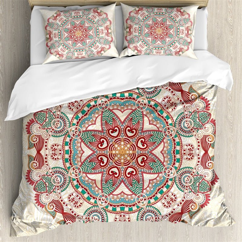 Aesthetic Pastel Mandala Bedding Set