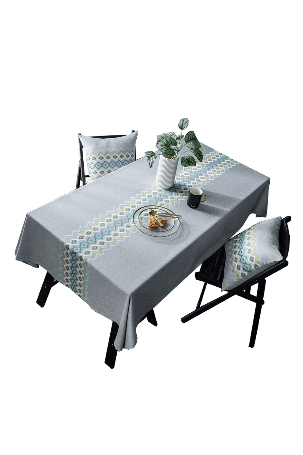 Proud Gray Elegant Tablecloth