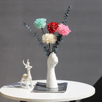 Raised Hand Floral Vase