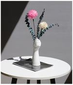 Raised Hand Floral Vase